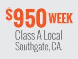 Spurlock Industries, Class A CDL, Local, Southgate, CA. $950/week.
